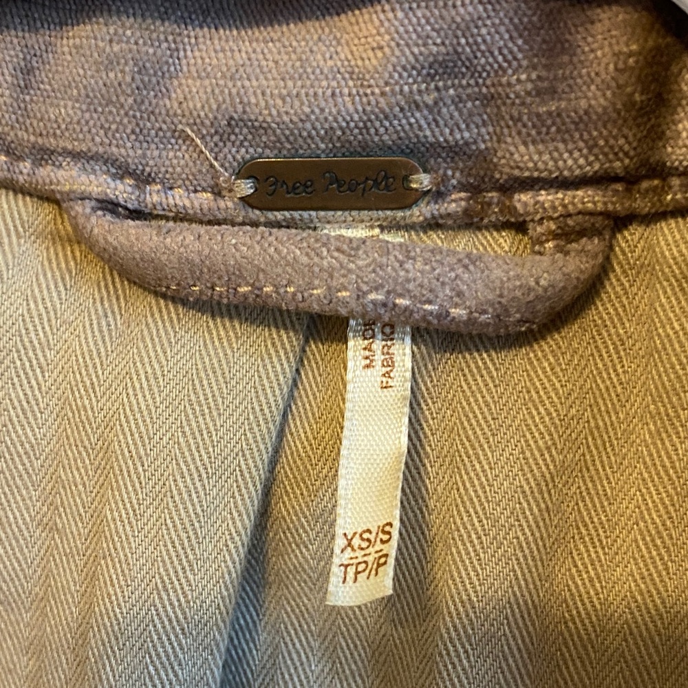 Free People pink velvet trucker Jacket oversized like new - Picture 12 of 12